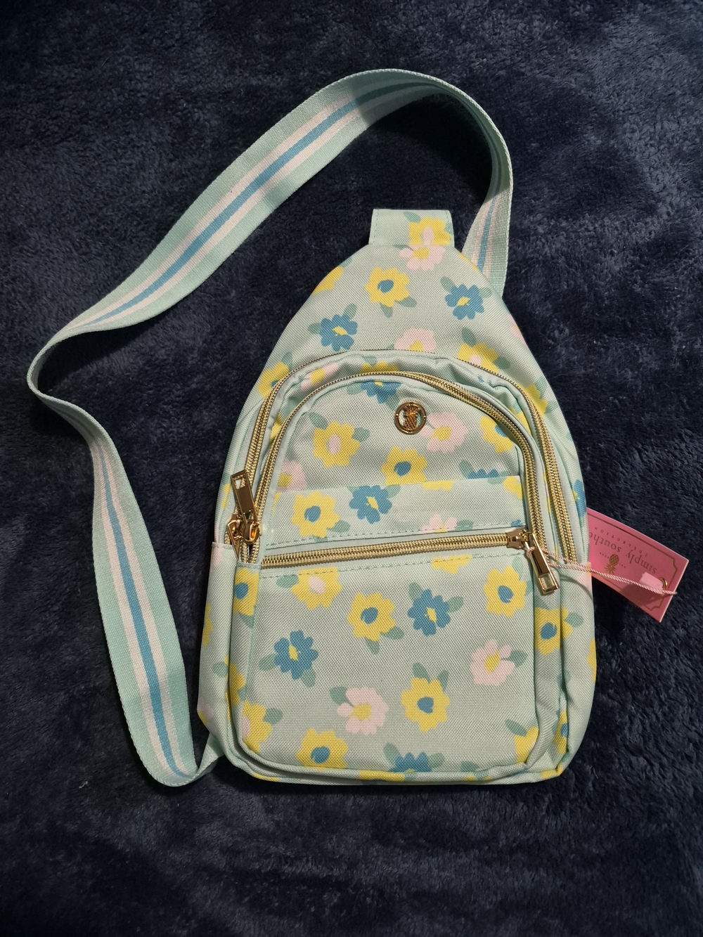Floral Crossbody Sling Bag - Mint Floral